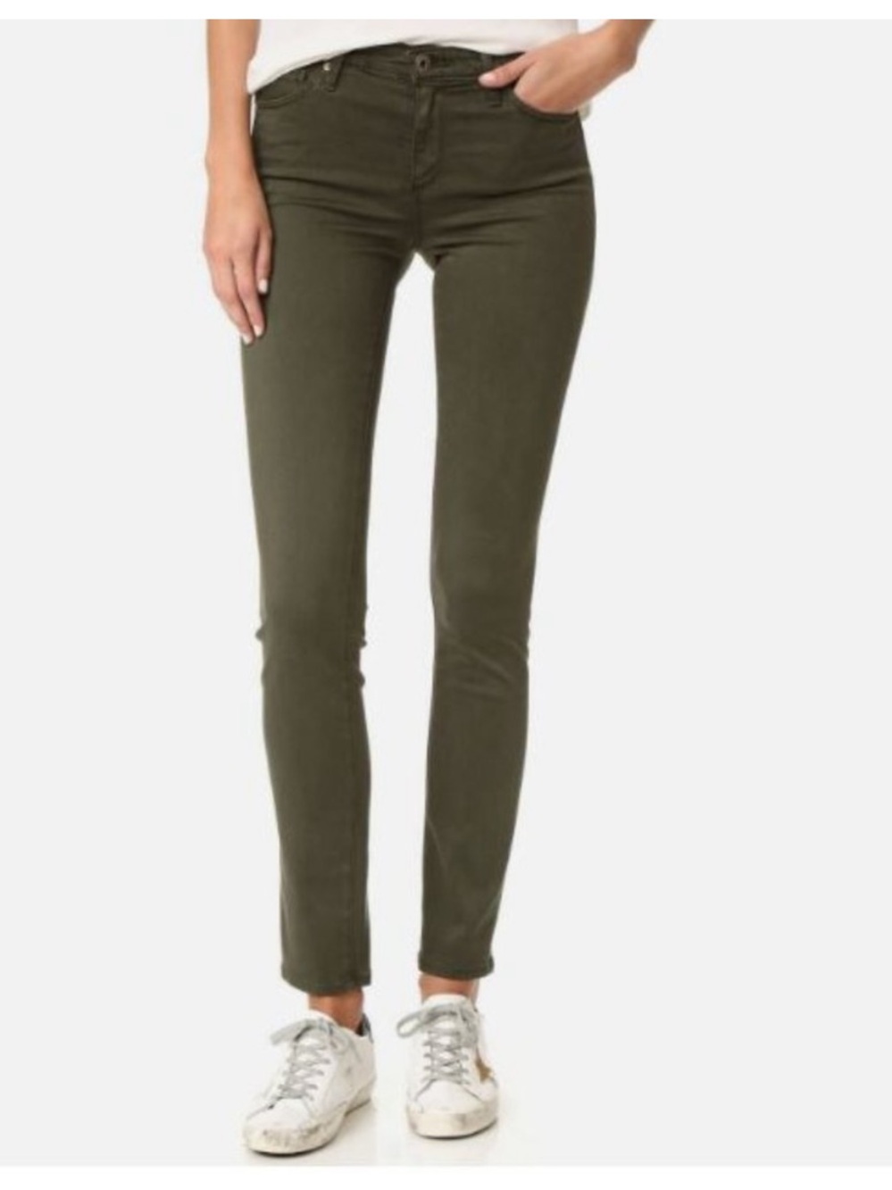 Ag Adriano Goldschmied Olive Skinny Jeans